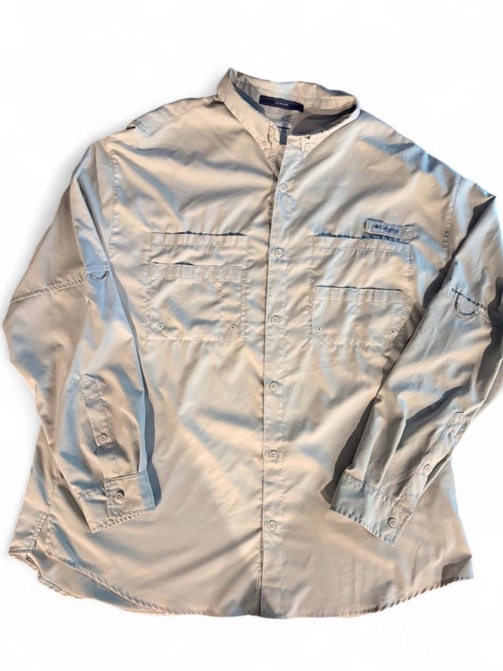 NWT Columbia PFG Tamiami Men's XXL Gray Long Sleeve Fishing Shirt Omni-Shade
